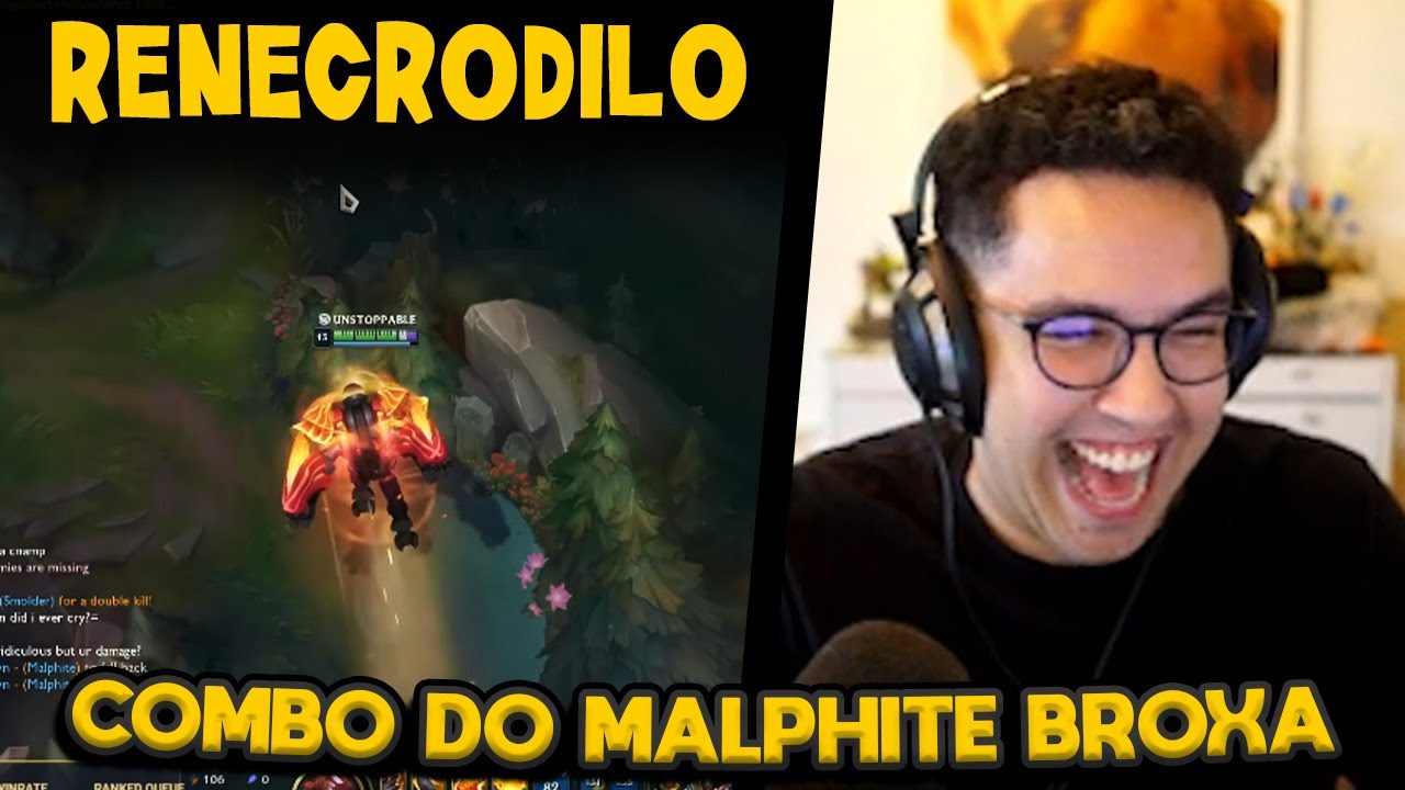 O COMBO DO MALPHITE BROXA KKKKKKKKK - YETZ REAGINDO AOS CLIPES MAIS ENGRAÇADOS DO LOL