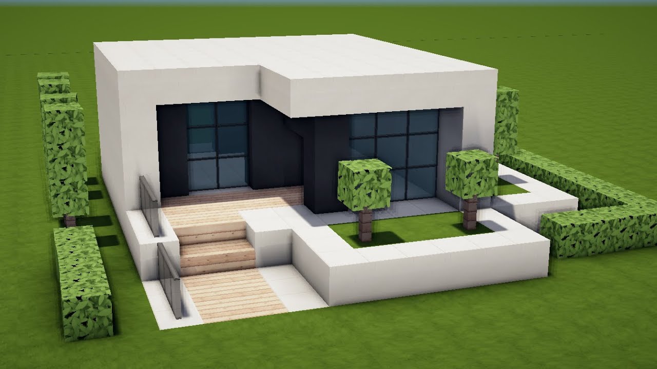 KLEINES MODERNES HAUS in MINECRAFT bauen TUTORIAL [HAUS 211]
