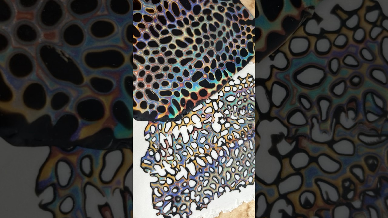 I wasn't happy with this polymer clay cane so I turned it into mokume gane.