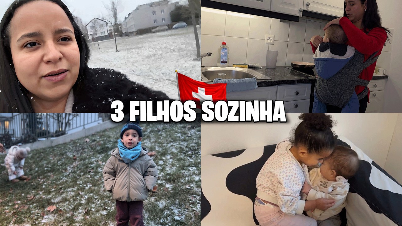 SOZINHA COM 3 CRIANÇAS NO INVERNO DA SUÍÇA