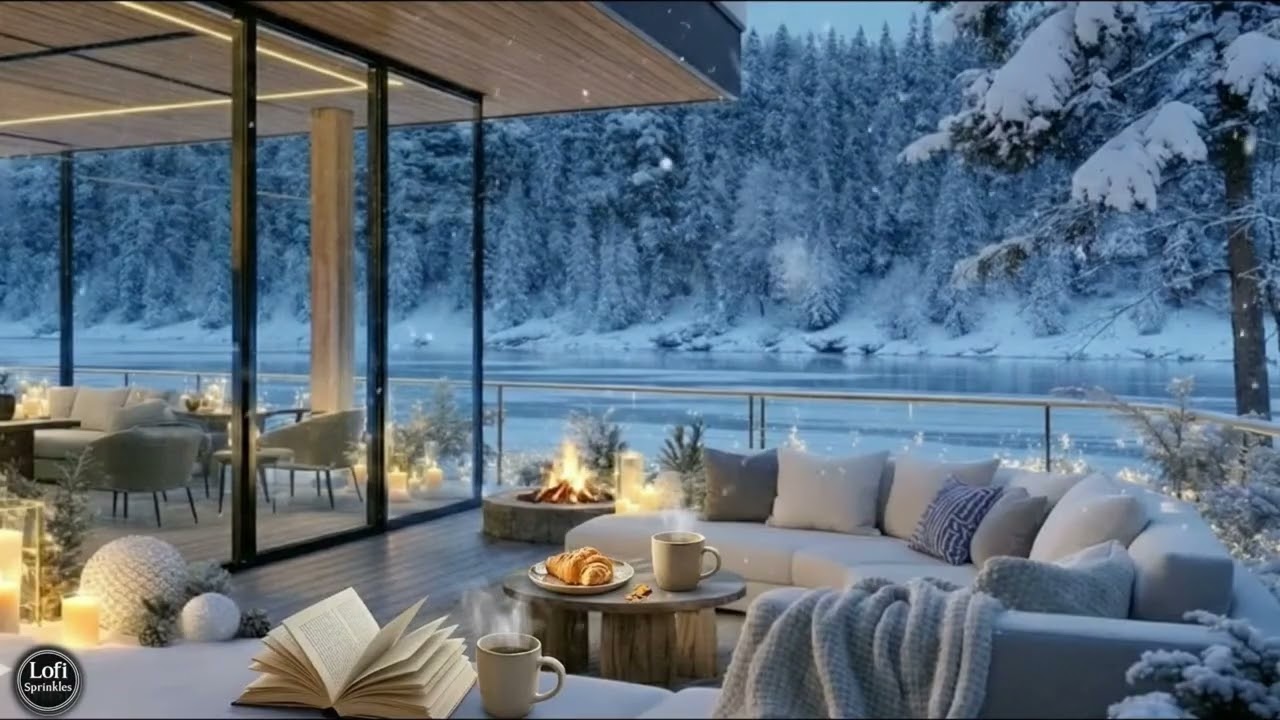 [Playlist] ❄️ Snowy Lakeside Café ❄️ Warm Lo-Fi Piano for Focus & Calm Nights