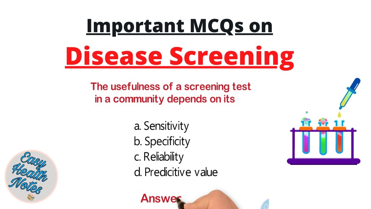 Disease screening in public health ।। Important MCQs with answers