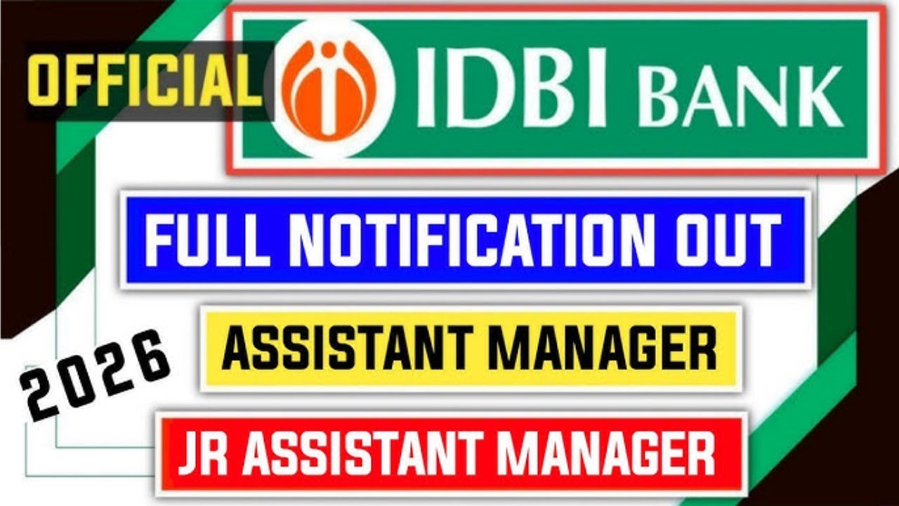 IDBI BANK RECRUITMENT 2026 | IDBI JAM NOTIFICATION 2026 OUT | IDBI JAM STATE WISE VACANCY