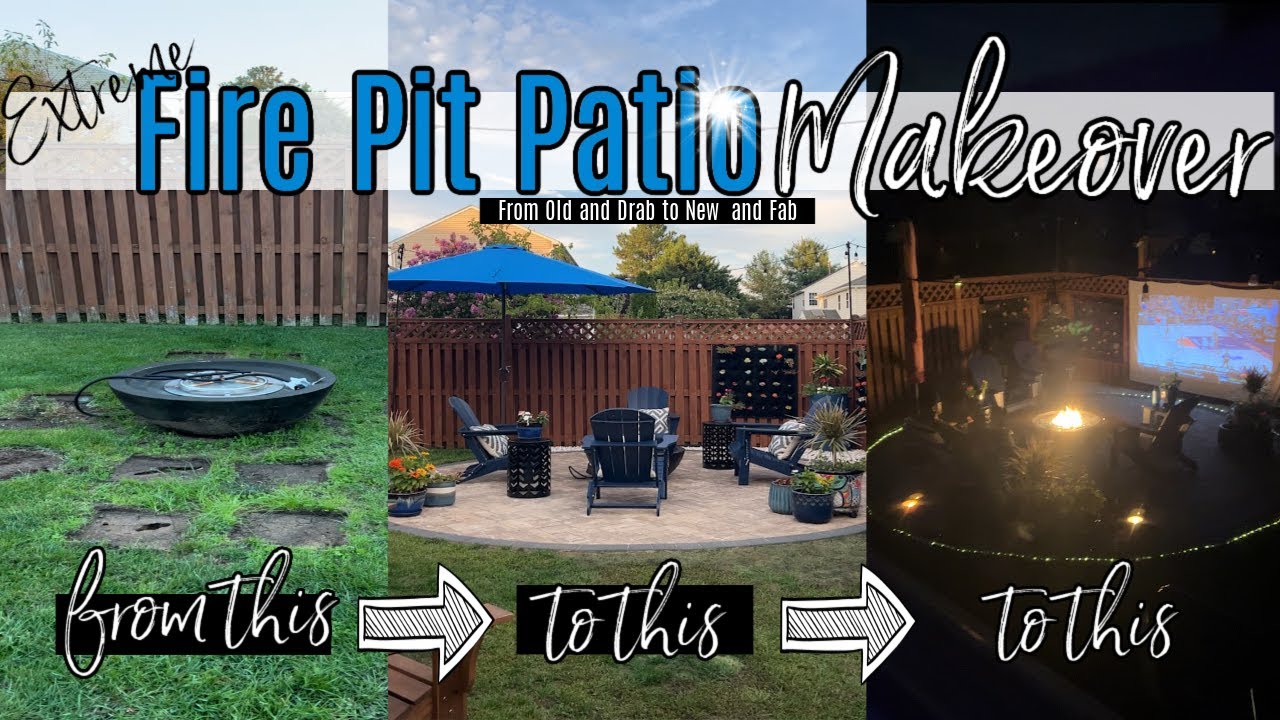 New Backyard Firepit Patio | Extreme Patio Makeover