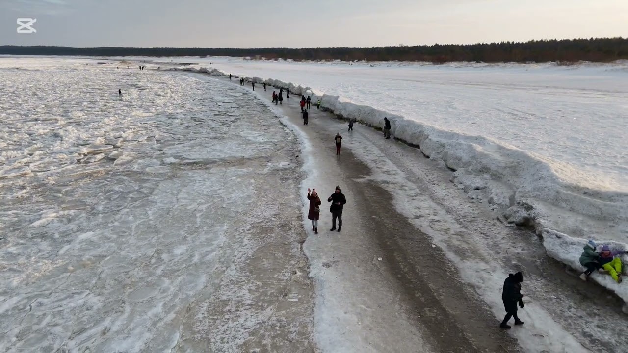 Mikoszewo ,Torosy ,frozen Baltic sea.