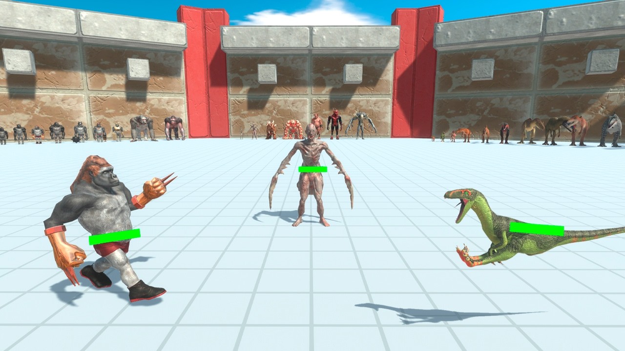 1v1v1 Infernals vs Primates vs Carnivore - Animal Revolt Battle Simulator