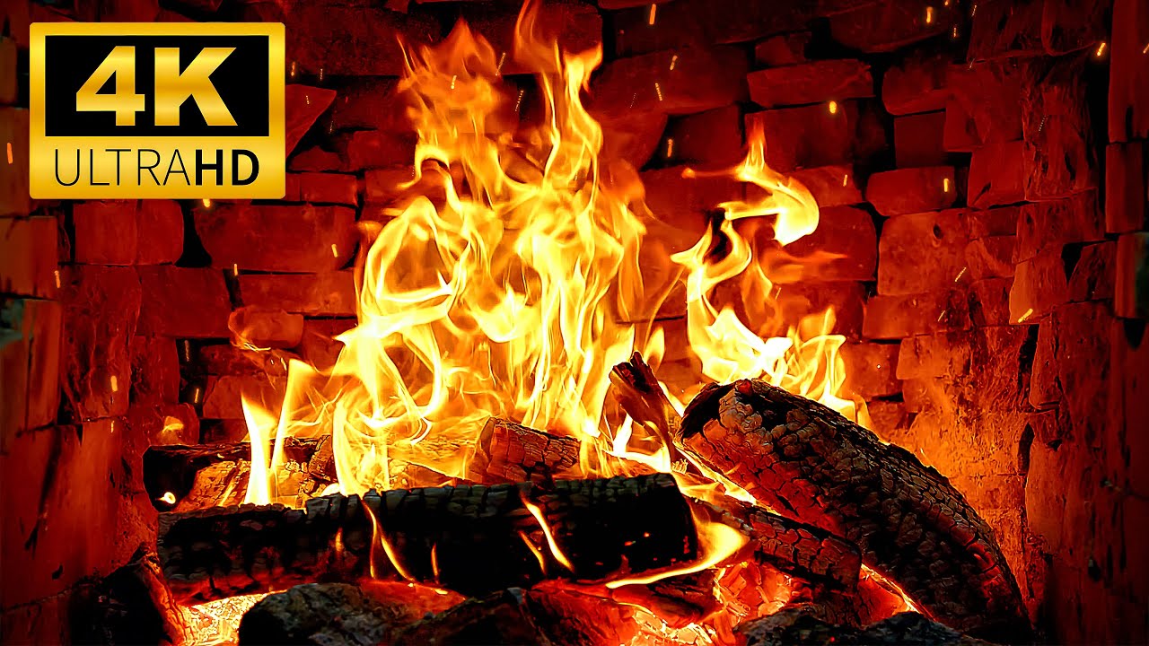 🔥 Beautiful 4K Ultra HD Fireplace  🔥 Relaxing Fireplace & Crackling Fire Sounds | Fireplace Ambience