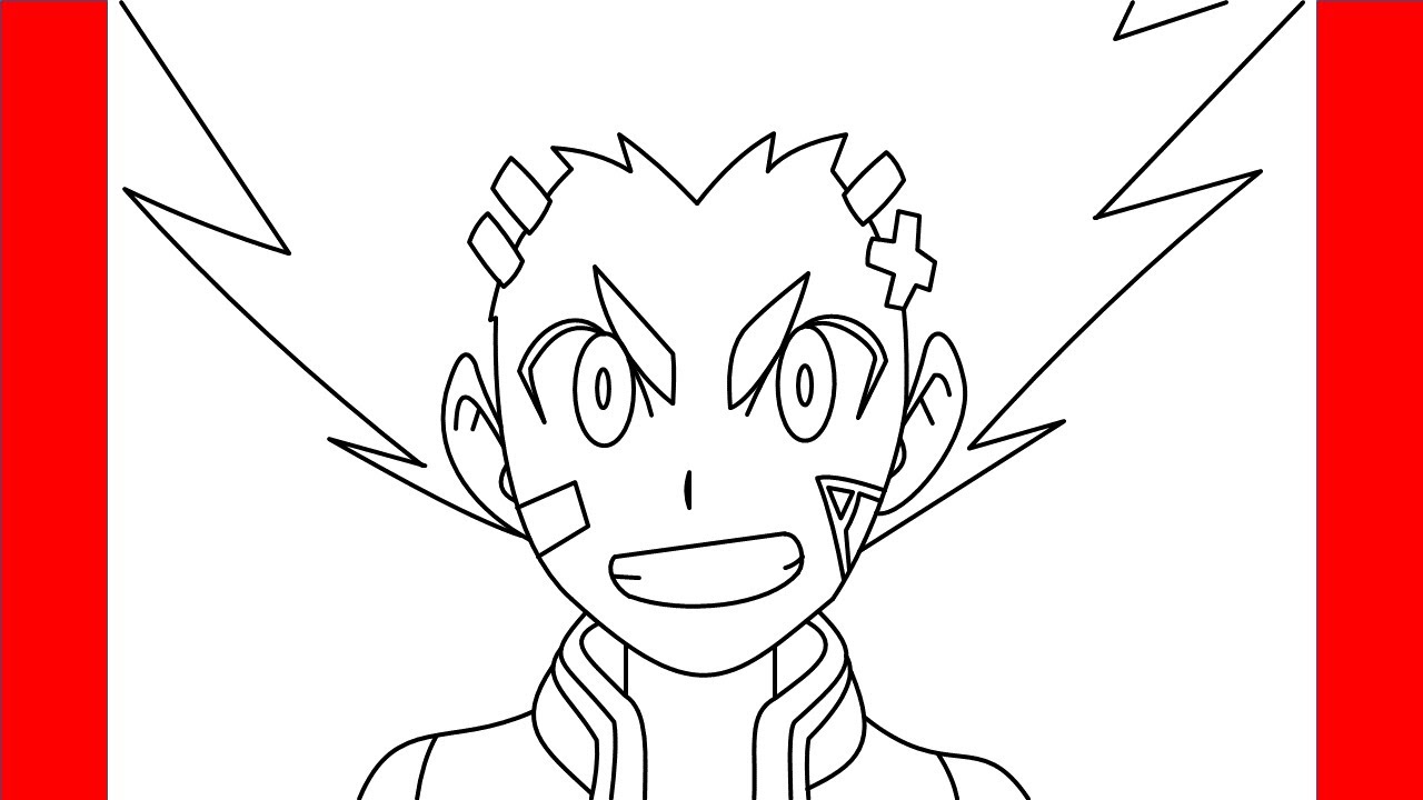 How To Draw Dark Aiga Akabane From Beyblade - Step By Step Drawing