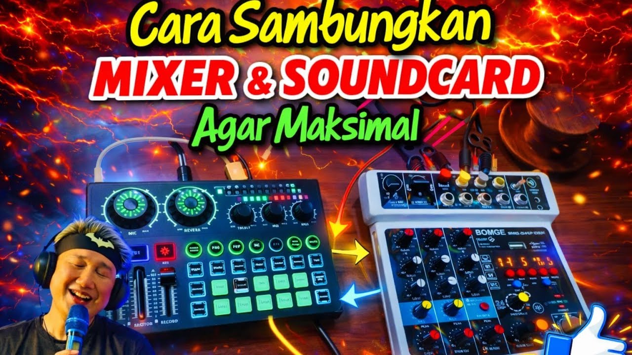 Cara Mudah & Murah Sambungkan Mixer Bomge & Soundcard X80S untuk Karaoke Agar Suara Vokal Maksimal