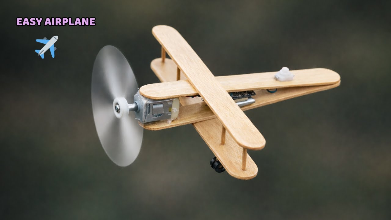 Как сделать самолет из использованных палочек от мороженого ✈️ | Простой деревянный игрушечный са...