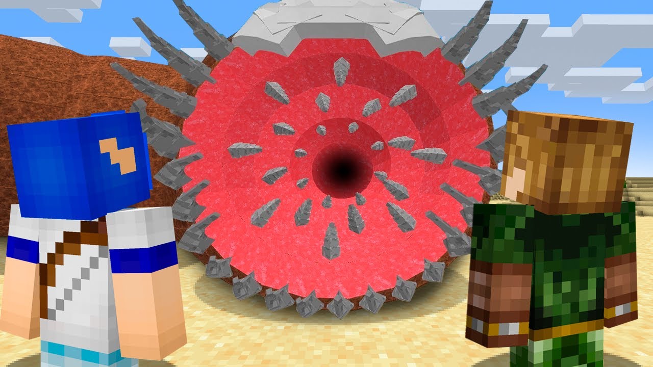 Seja comido no Minecraft… pela MINHOCA de AREIA GIGANTE!