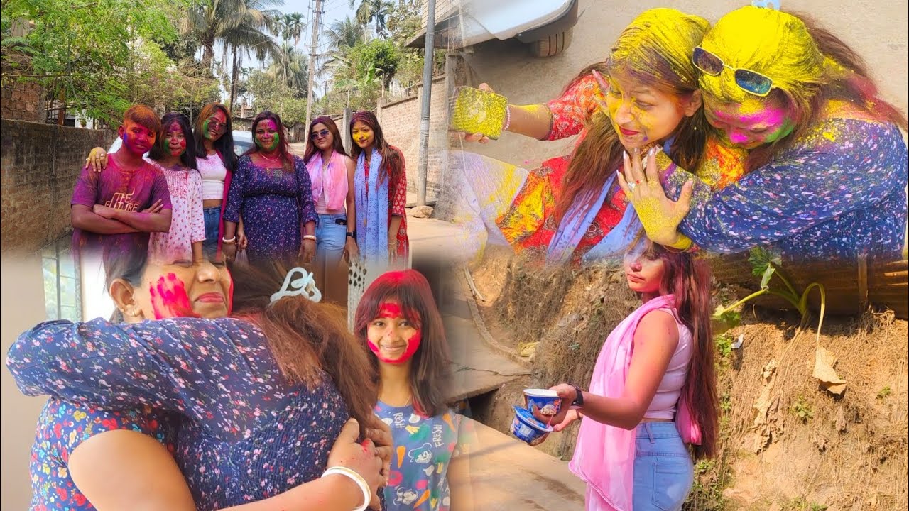 “হোলীত মোৰ অৱস্থা চাওক! 😆🌈”