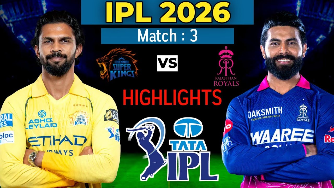 3-й матч IPL 2026 - Ченнай Супер Кингз против Раджастхан Роялс | Состав CSK на 2026 год | Состав ...