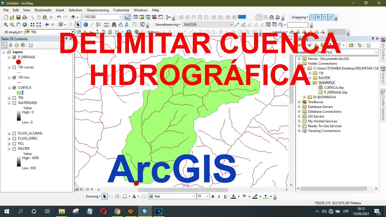 DELIMITACIÓN DE CUENCA HIDROGRÁFICA EN ARCGIS