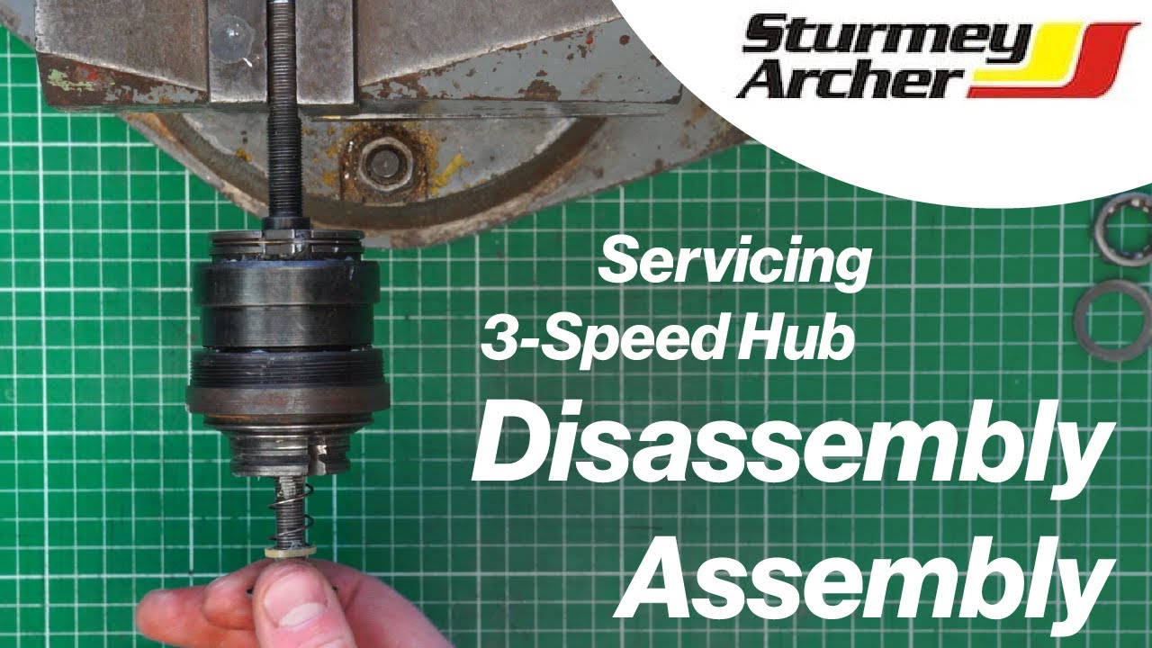 Servicing Sturmey-Archer 3-Speed Hub. Disassembly and Assembly. AT3-SAB -AB/C