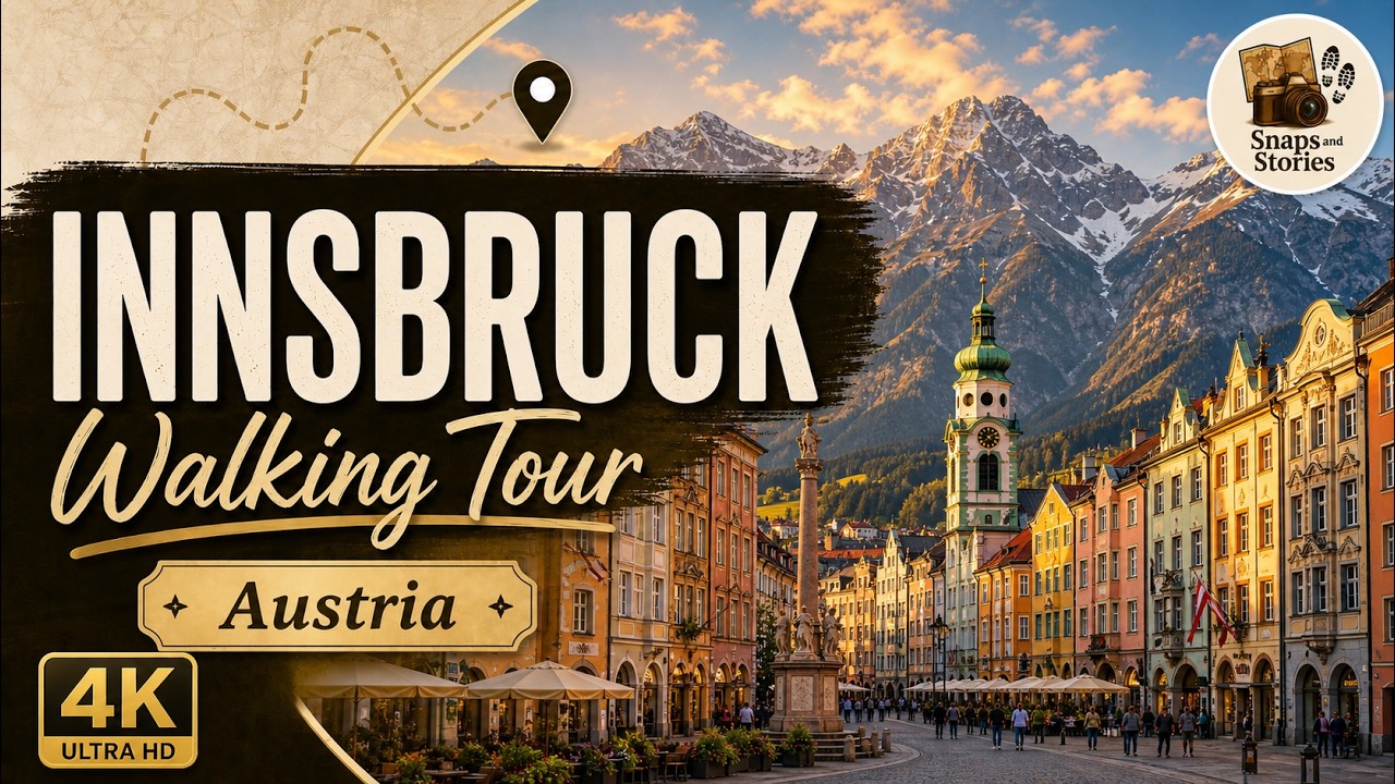 Innsbruck, Austria (Tyrol) | Old Town Walking Tour & Alps Views (4K)