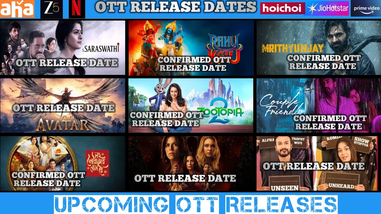 Upcoming OTT Releases|Upcoming Hindi OTT Release Movies|New South Indian Movies OTT Releases
