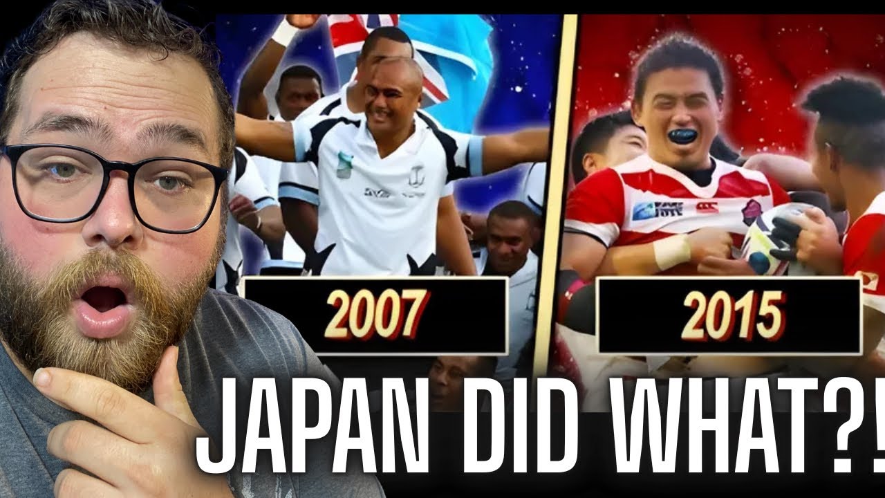 American Football Fan REACTS to Rugby World Cup UPSETS!!
