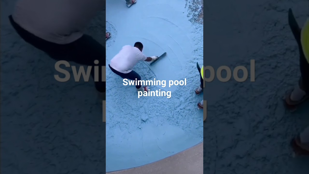 Swimming pool painting solution with epoxy elastomeric coating