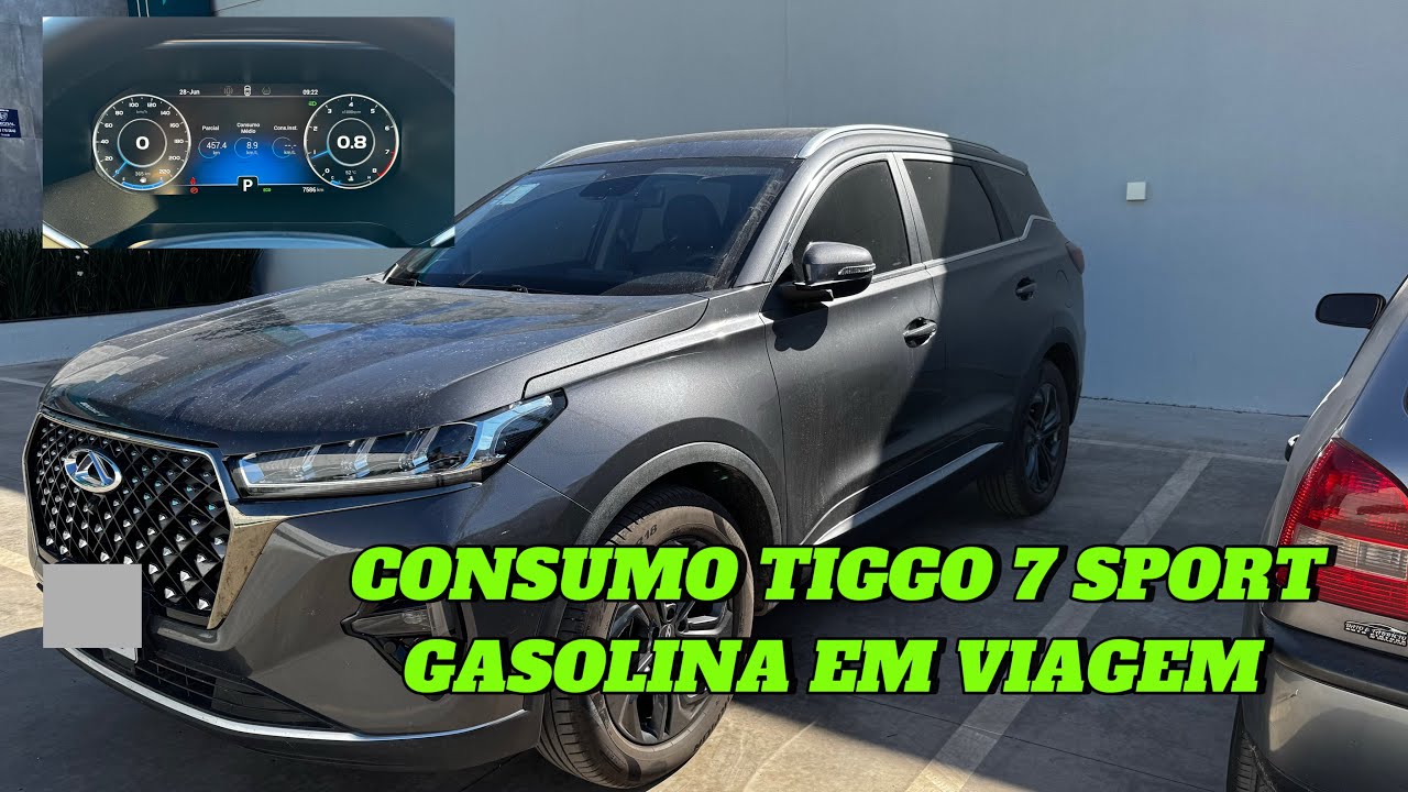 Avaliação Tiggo 7 Sport 2025 - QUAL É O CONSUMO? Gasolina opinião de Dono.