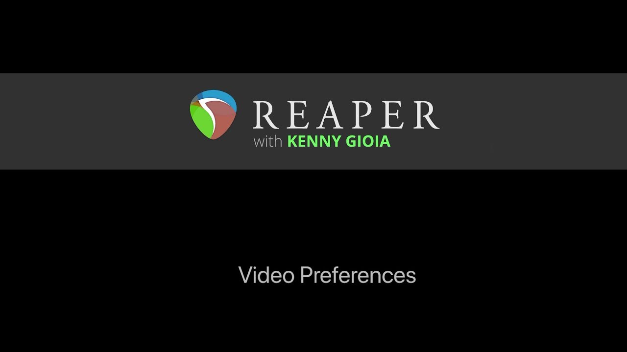 Настройки видео в REAPER