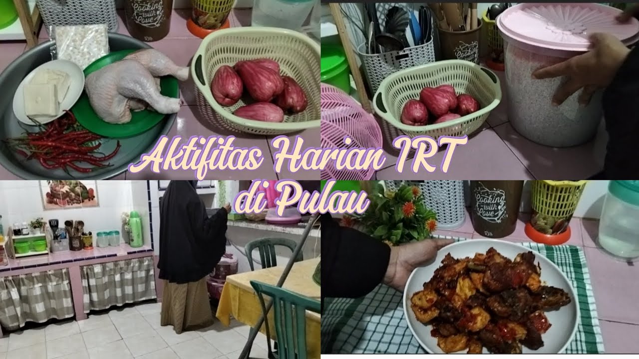 Belanja Harian,merefil bahan² yg habis,masak ayam goreng sambal tahu tempe.