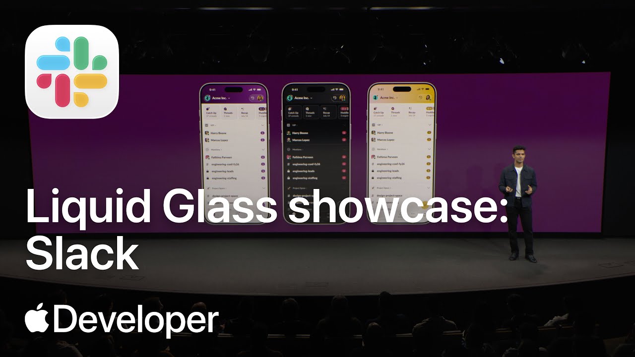Liquid Glass Showcase: Slack | Meet with Apple