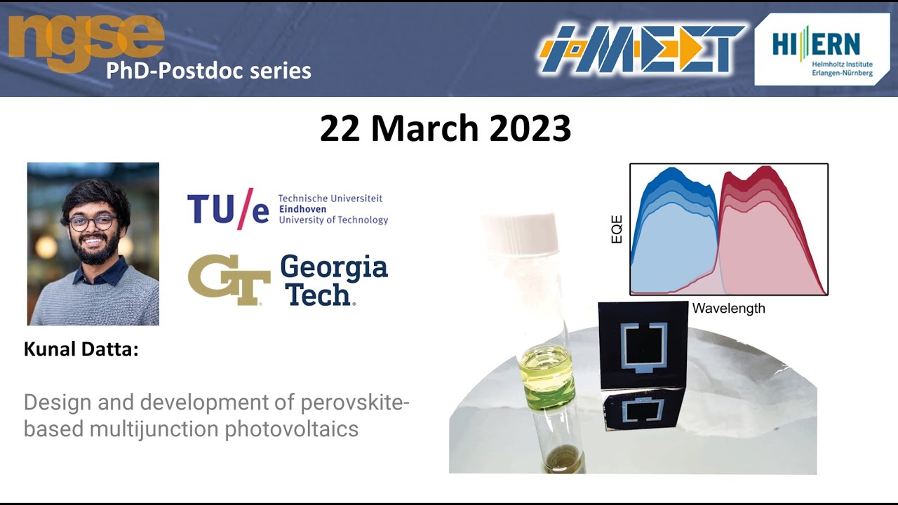 Kunal Datta – Design and development of perovskite-based multijunction photovoltaics