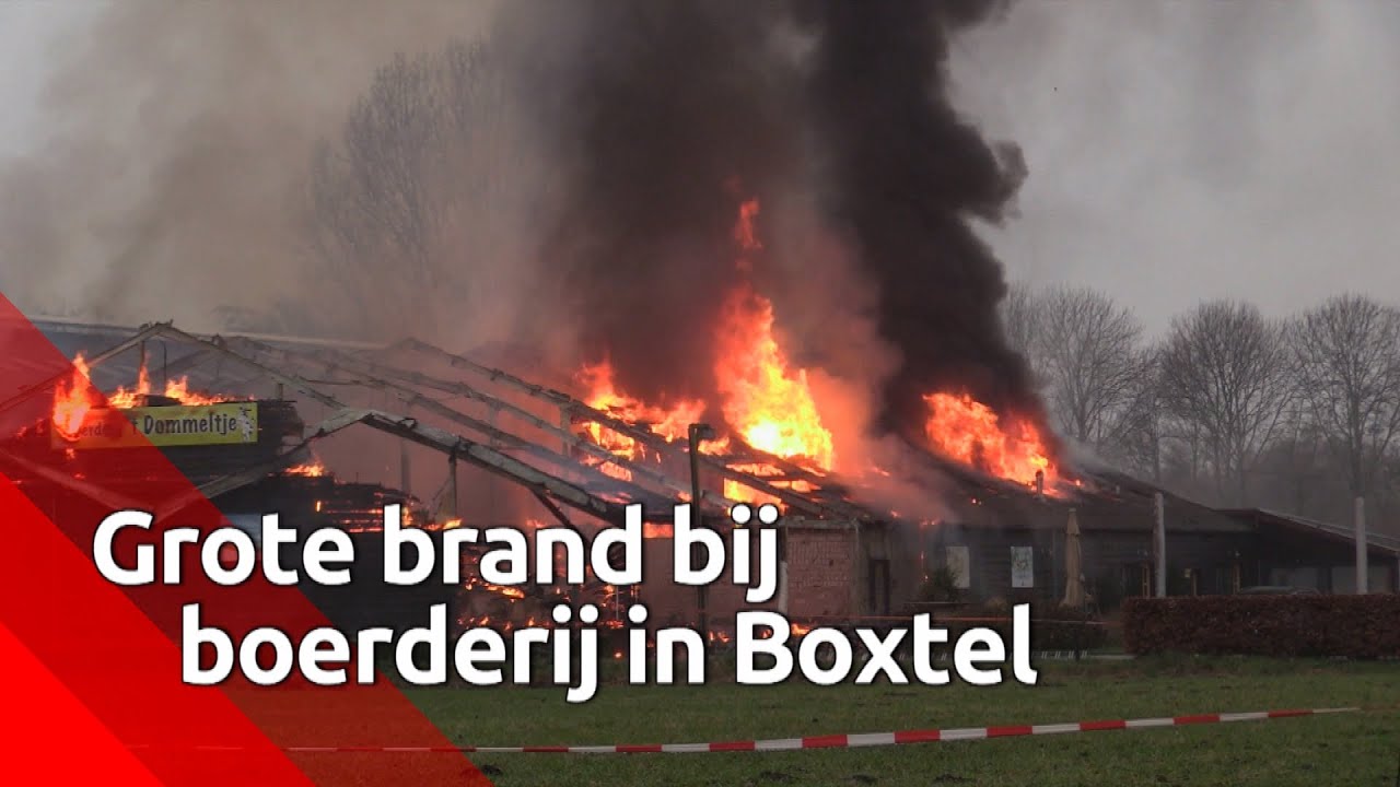 Grote brand in boerderij 't Dommeltje in Boxtel