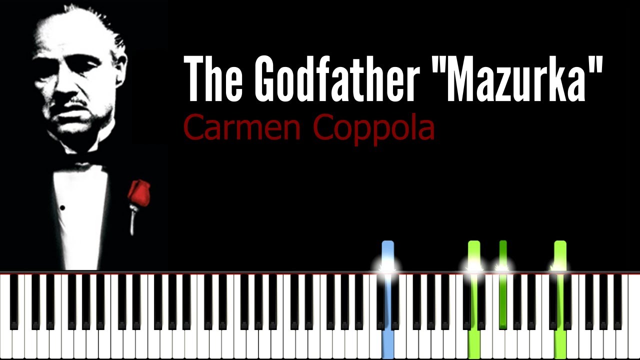 The Godfather Mazurka - Carmen Coppola | Piano Tutorial | Synthesia | How to play