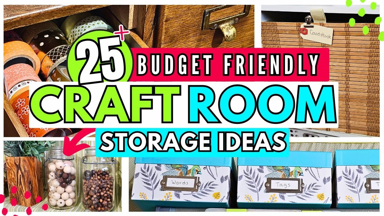 MUST SEE Budget Friendly Craft Room Storage Ideas you will want to try!!