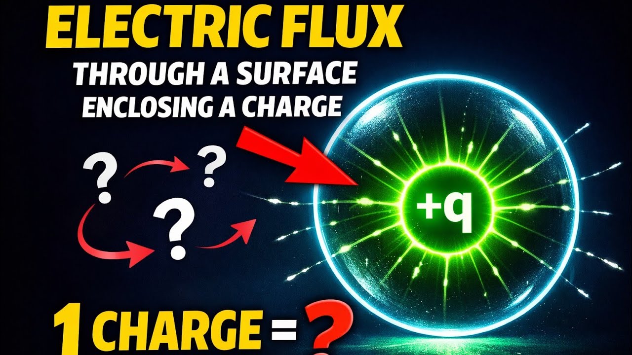 ELECTRIC FLUX THROUGH A SURFACE ENCLOSING A CHARGE | FSC FIRST YEAR | NEW SYLLABUS | MDCAT | ECAT