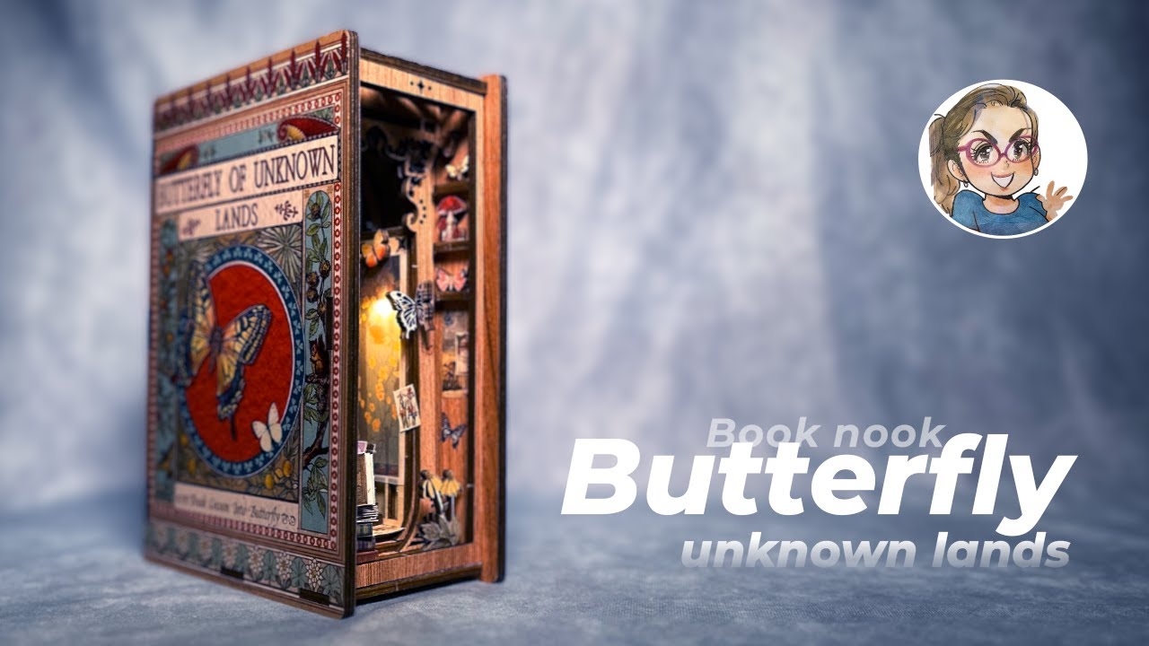 Building a Book Nook: Revealing the Butterfly of unknown lands! Book nook by Rolife