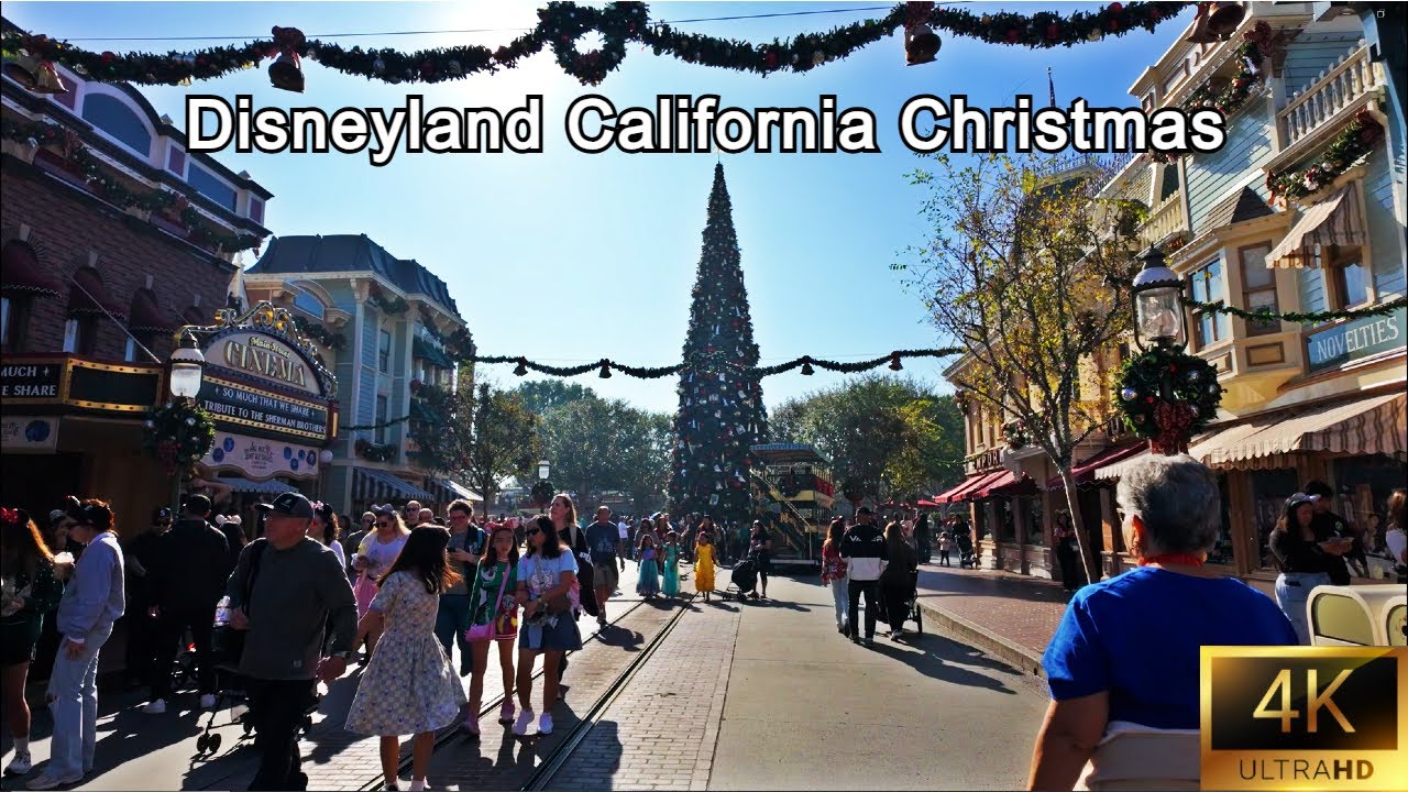 [4K] Disneyland Christmas Walk Around – Holiday Magic at Disneyland California 🎄✨