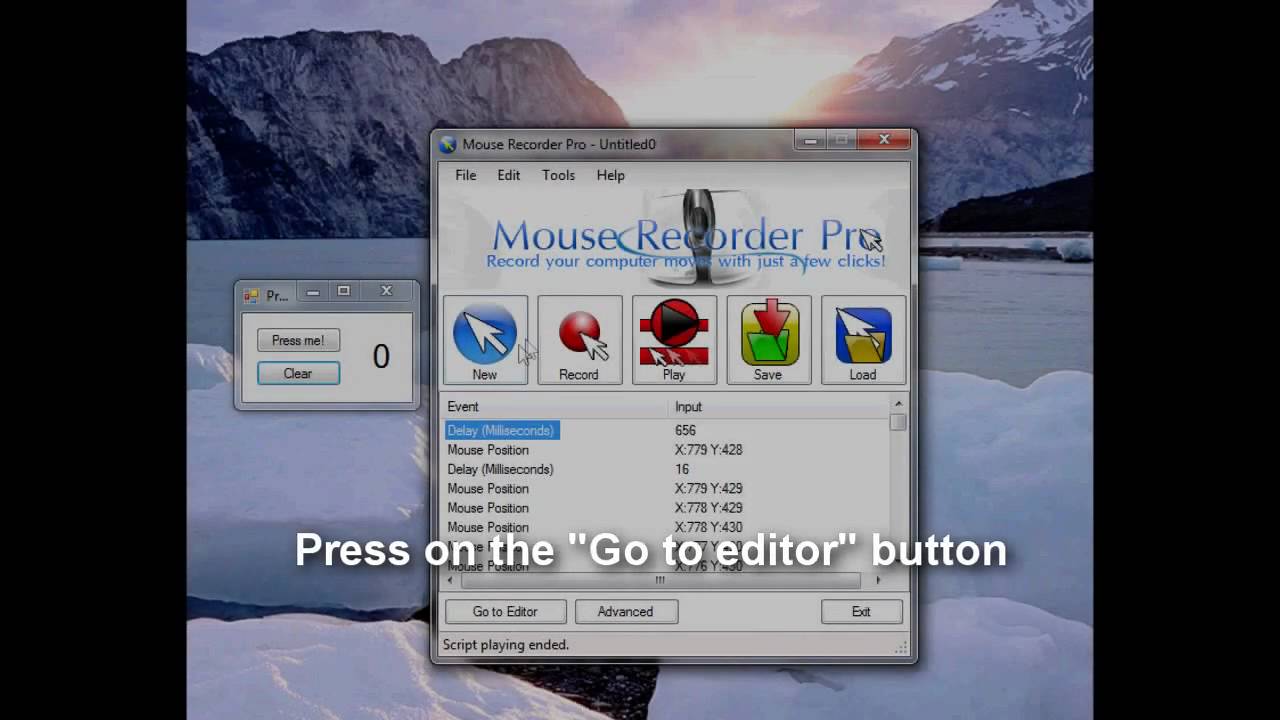 Mouse Recorder Pro 2 - Advanced User Tutorial Replay your scripts, Modify your scripts.