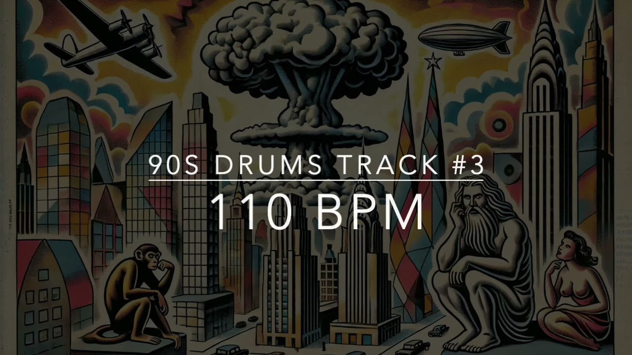 90s Rock #3 - Drum Backing Track - 110 BPM