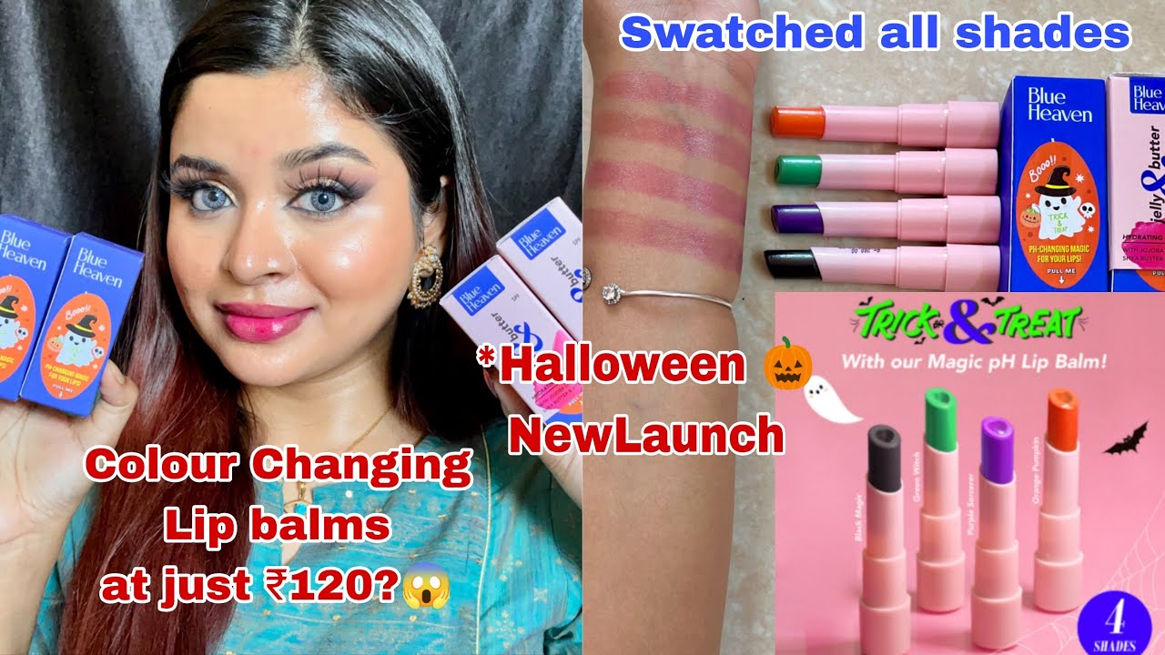 *New Blue Heaven Magic pH Lip Balm Swatches & Honest Review || Blue Heaven Colour changing Lip balms