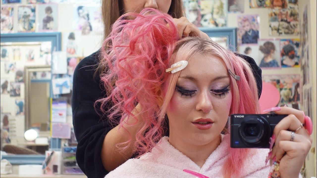 Getting my hair done in Japan - FULL Gyaru transformation! Gal makeup & sujimori hair in Tokyo 🎀