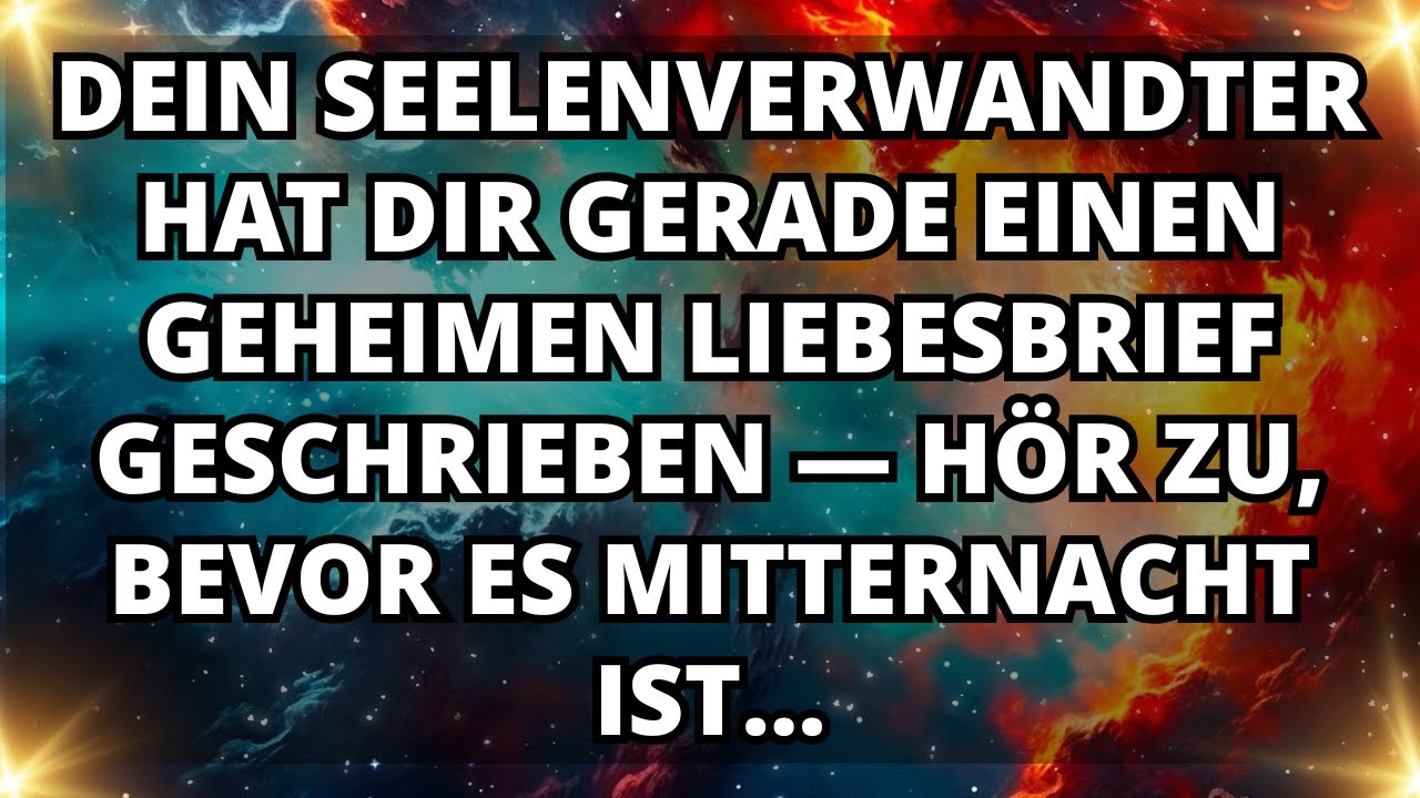 😍ENGEL SAGEN: Dein Seelenverwandter hat dir gerade einen geheimen Liebesbrief geschrieben — hör zu..