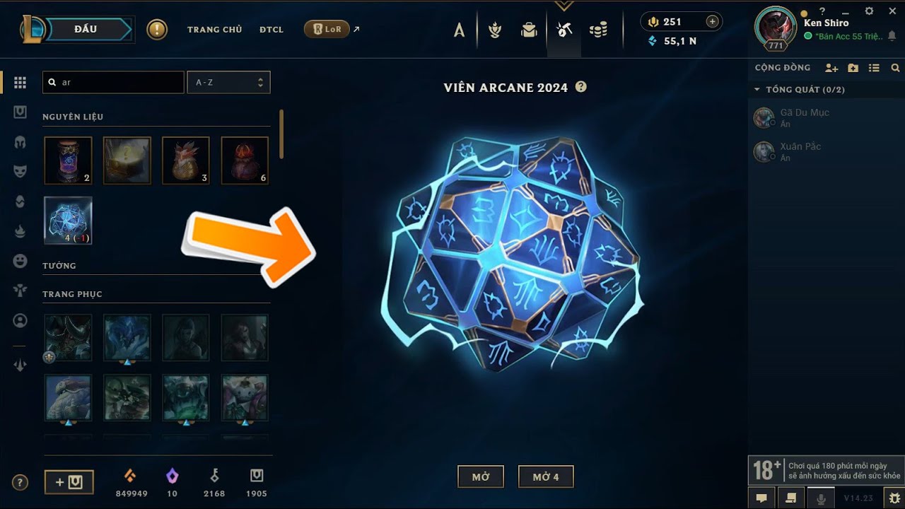 [LMHT] Mở Viên Arcane 2024 + Cửa Hàng Tinh Hoa Lam Quay Trở Lại Và Review Acc LMHT Siêu Khủng