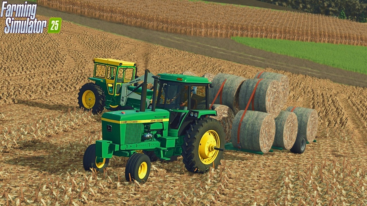 Turning Corn Stalks Into BIG Bales! - FS25