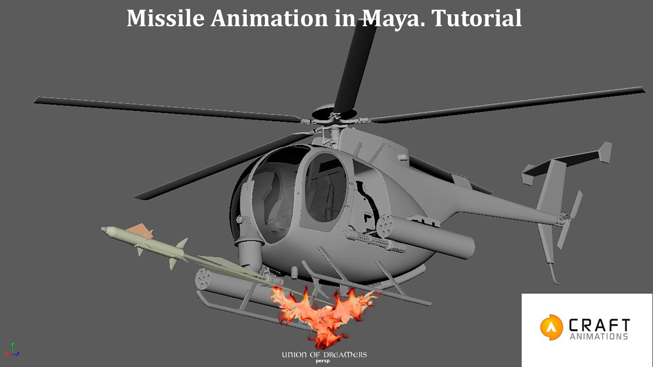 C&oacute;mo animar un Misil en Maya / Missile Animation in Maya.