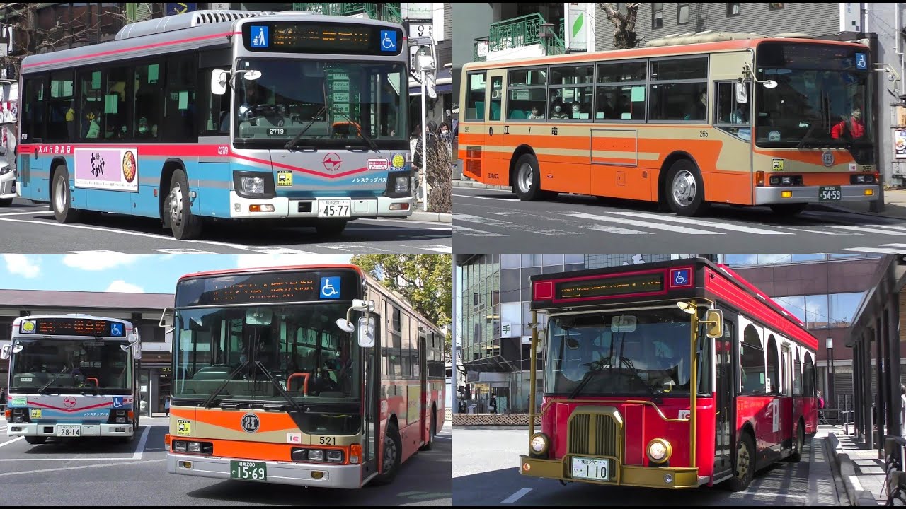 バスの行列を眺める＠鎌倉駅東口バスターミナル