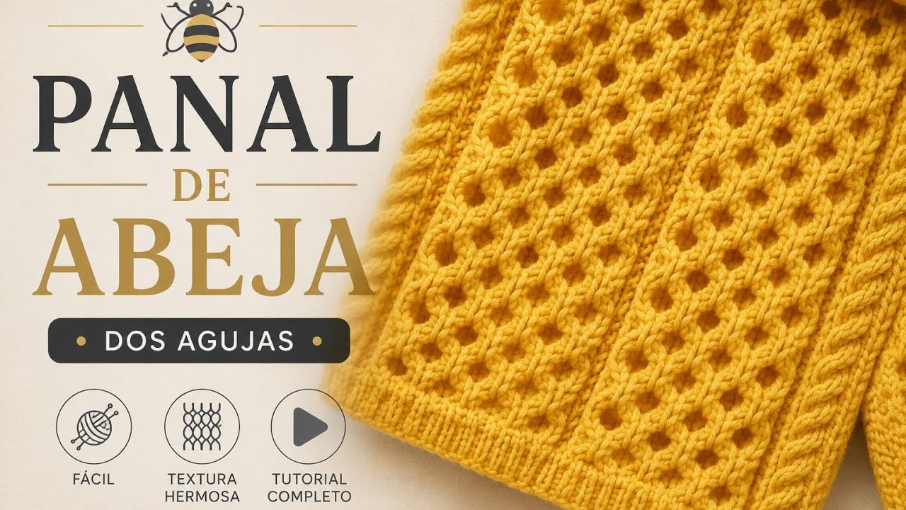 Cómo Tejer Punto Panal de abeja/Tejiendoconleonardo