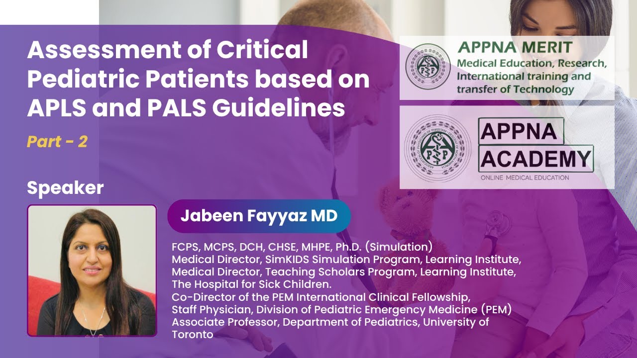 Assessment of Critical Pediatric Patients based on APLS and PALS Guidelines - Part 2
