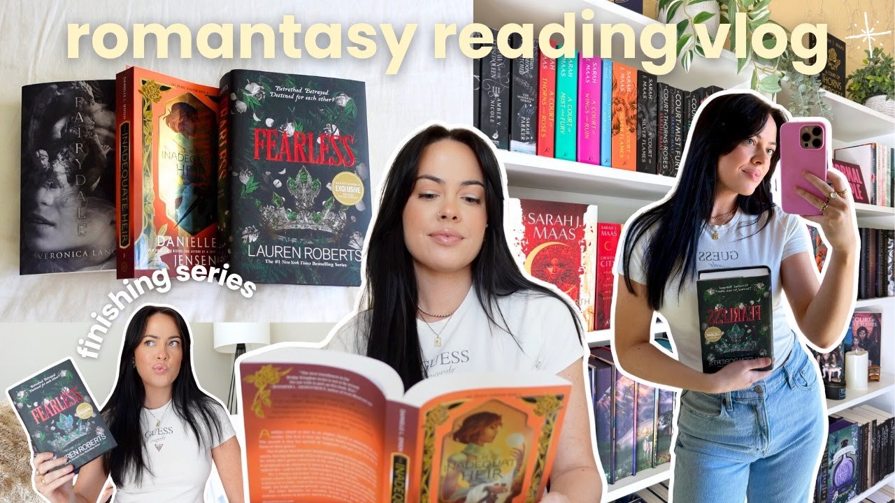 reading fearless, gothic romantasy, and continuing series 🍓🌟 reading vlog
