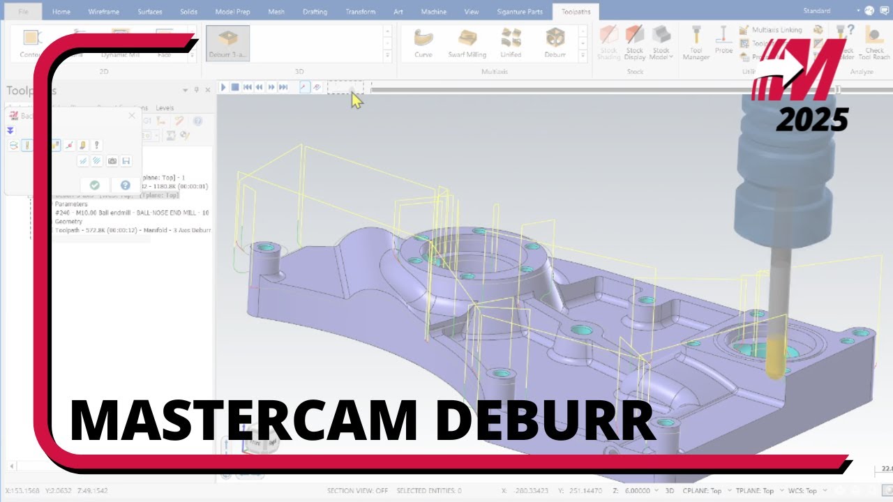 Новый Mastercam Deburr в Mastercam 2025
