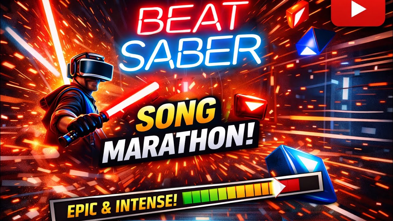 Runthrough of songs in beatsaber!