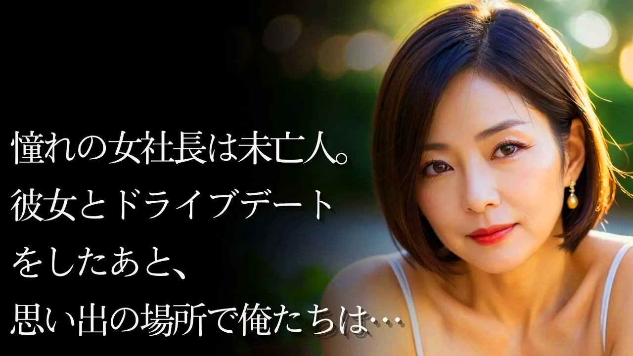 【人気動画まとめ】憧れの未亡人女社長とドライブデート、思い出の場所で二人は…【総集編】