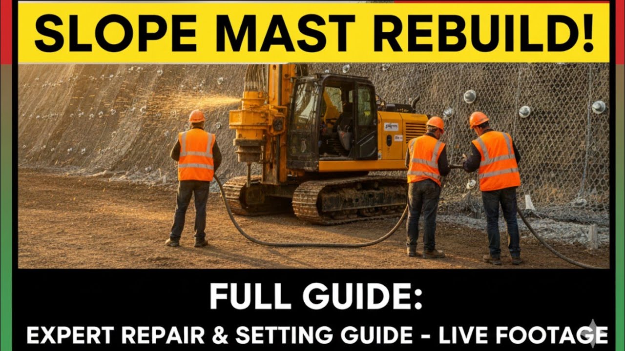 Complete mast setting and parts repairing at slope protection @PSEngispheretravelling 